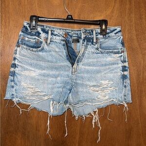 light wash AE denim shorts